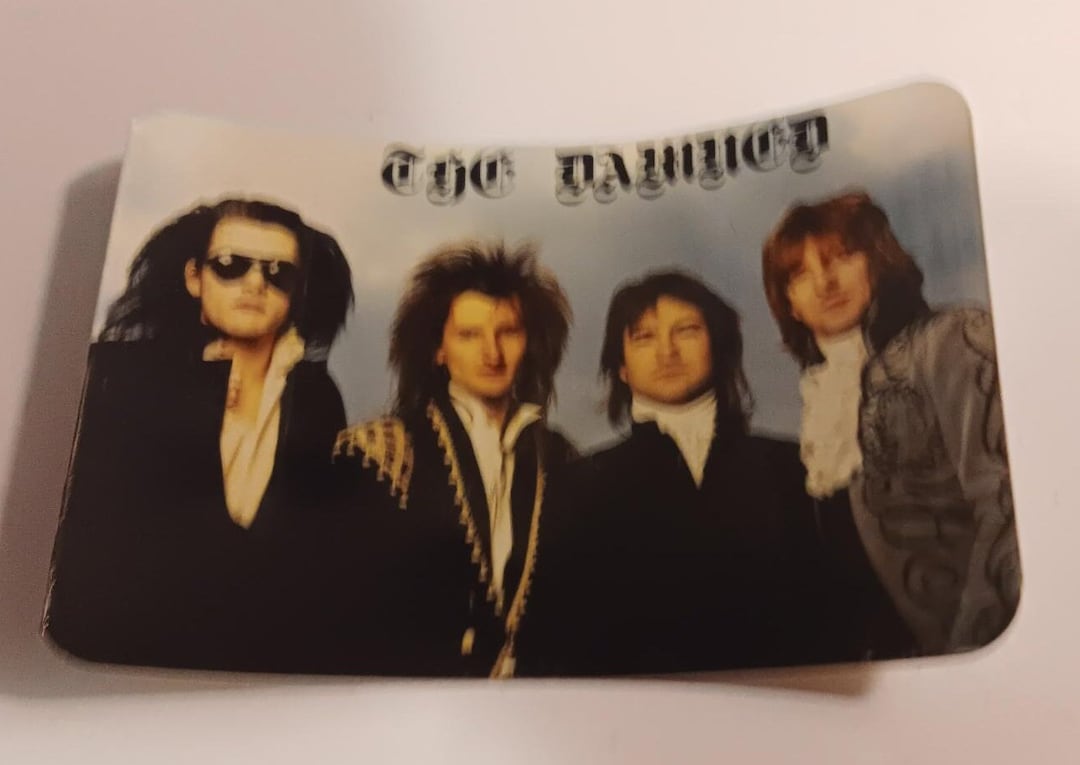 THE DAMNED Mini Poster Stickers New Early 80s Rare Vintage Collectible the-damned-mini-poster-stickers-new-early-80s-rare-vintage-collectible