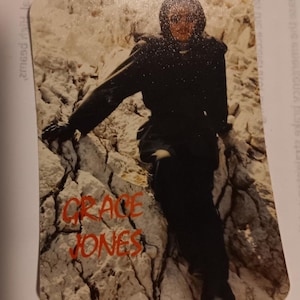 GRACE JONES Mini Poster Stickers New Early 80s Rare Vintage Collectible 3.5 X 2.5