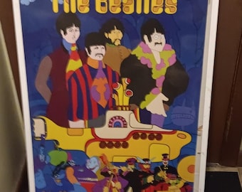POSTER BEATLES 2024 neuf, scellé sans cadre, collection rare JAUNE sous-marin
