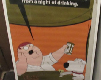 FAMILY GUY Poster New Sealed No Frame 2003 Original rare Collectible Fox Tv Peter & Brian
