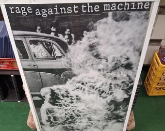 Vintage Original 1990s Rage Against the Machine Poster 1992 Sony