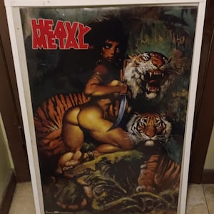 Póster HEAVY METAL Nuevo Sellado Sin Marco 1999 Original Raro Coleccionable FILMOGRAFÍA Tigre