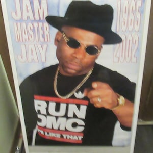 Jam Master Jay POSTER Doors New Sealed Rare No Frame Collectible 2002 HipHop Run Dmc