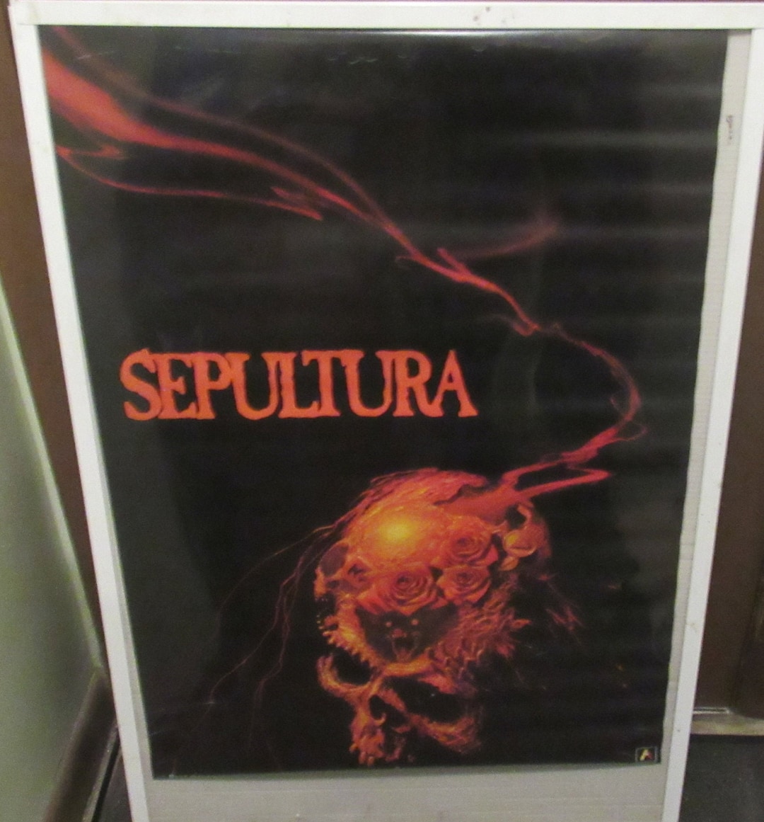 SEPULTURA POSTER 1992 New Sealed No Frame Soulfly Blue Grape Original ...