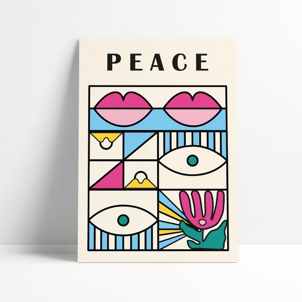 Affiche Peace, illustration imprimée