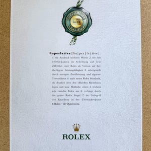 Rolex Vintage Foto Advert 2000‘s
