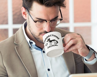 Late Night Corrections Mug, Corrections Jackal, Late Night Show