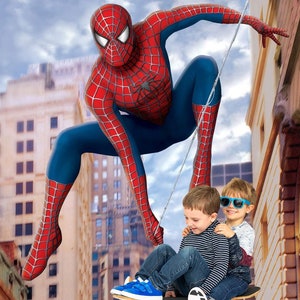 Spiderman Wall Mural / Spider-man Wallpaper / Spiderman Wall Decor / Nursery Decor / Children Wallpaper Ref 018