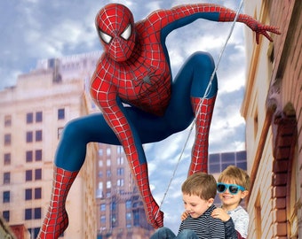 Spiderman Wall Mural / Spider-man Wallpaper / Spiderman Wall Decor / Nursery Decor / Children Wallpaper Ref 018