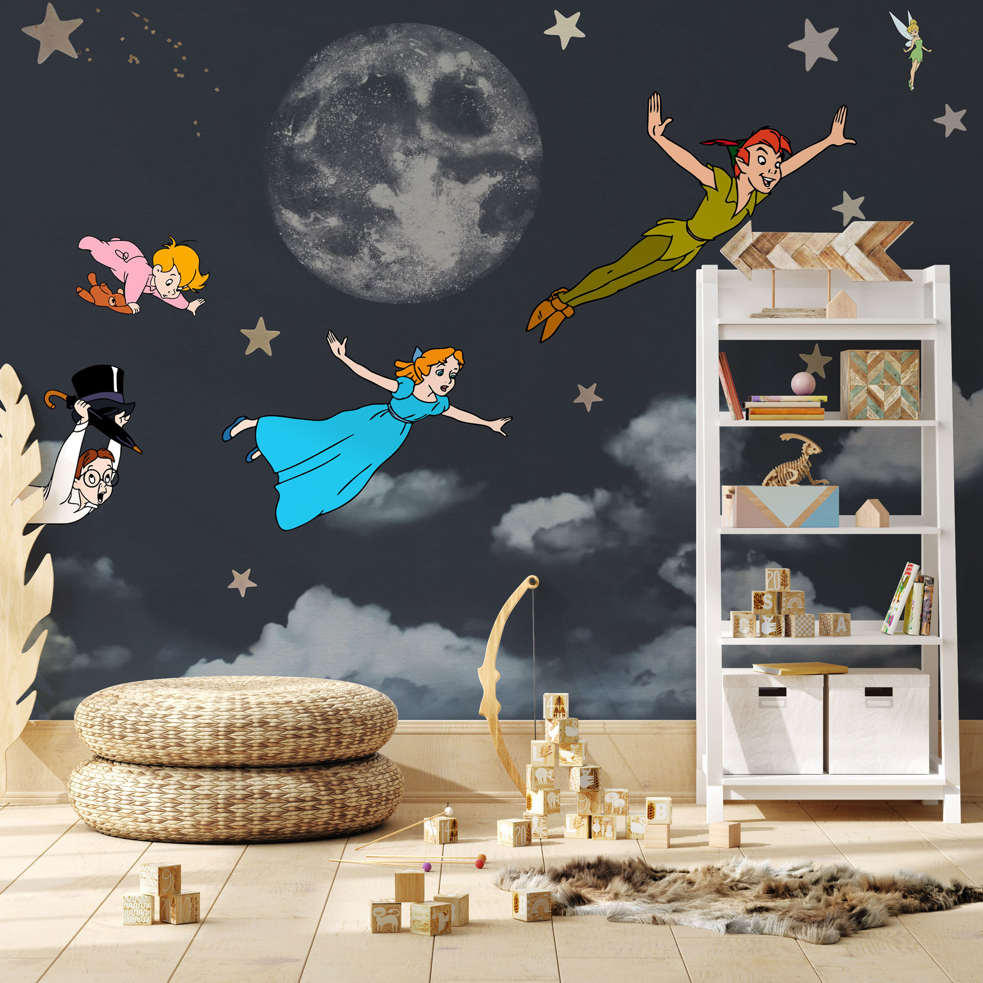 Peter Pan Wall Mural Neverland Wallpaper Nursery Decor - Etsy