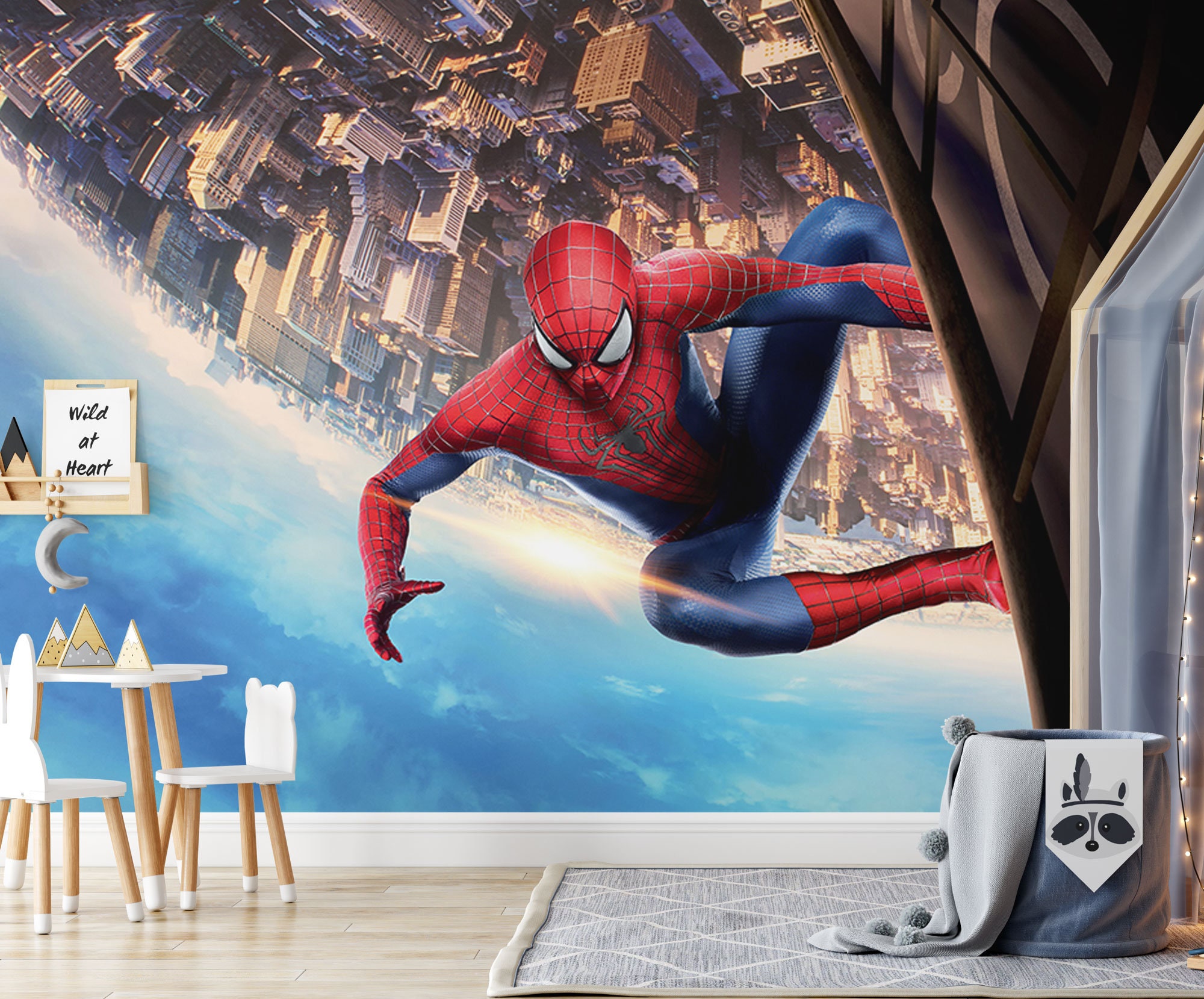 Spiderman Wall Mural Spiderman Wallpaper Nursery Decor Children