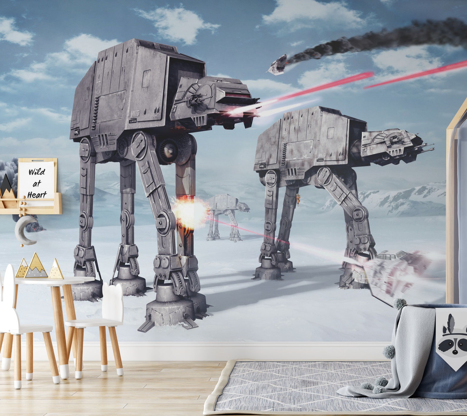Star Wars Wall Mural AT-AT Wallpaper Nursery Decor Children Wallpaper