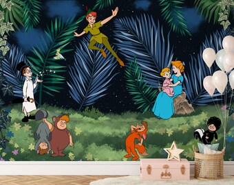 Peter Pan Wallpaper Etsy