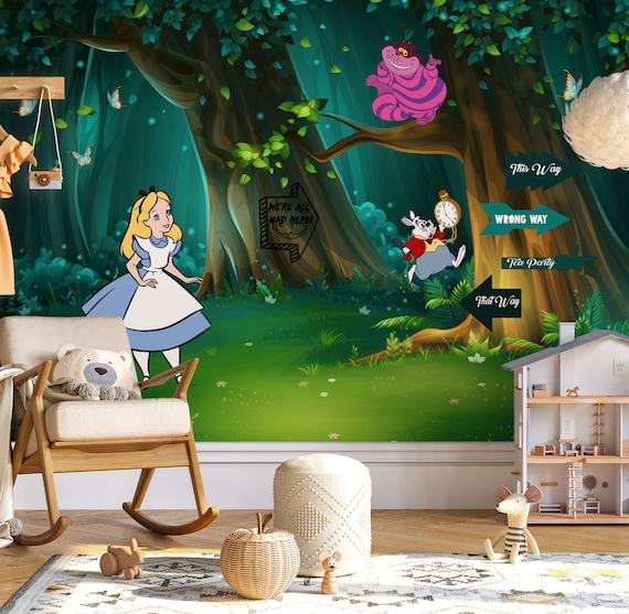 Alice In Wonderland Wall Decal For Kids' Rooms - Fun Cartoon Sticker Art For Bedroom, Nursery, Or Kindergarten - 10x10 Inch Vinyl Decor - View #6