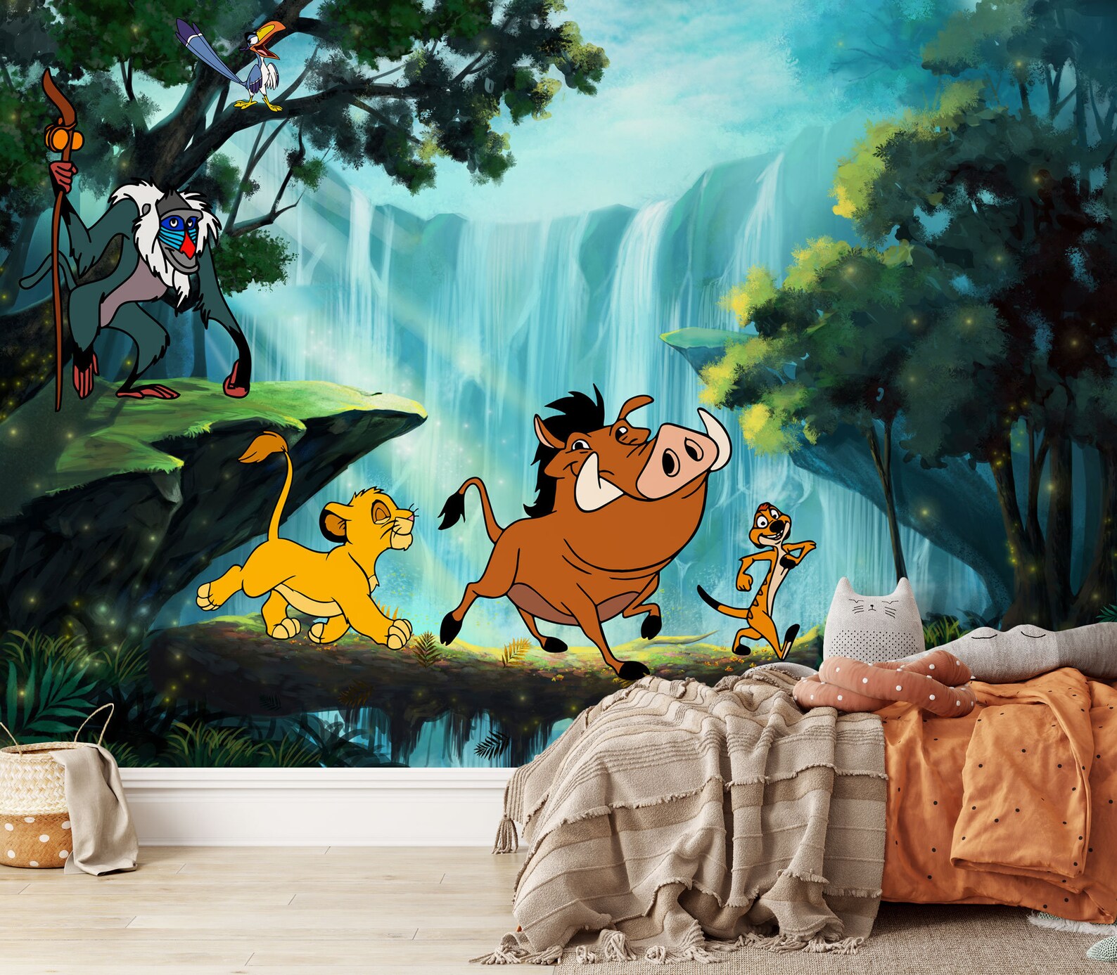 Simba Wall Mural Lion King Wallpaper Nursery Decor Etsy