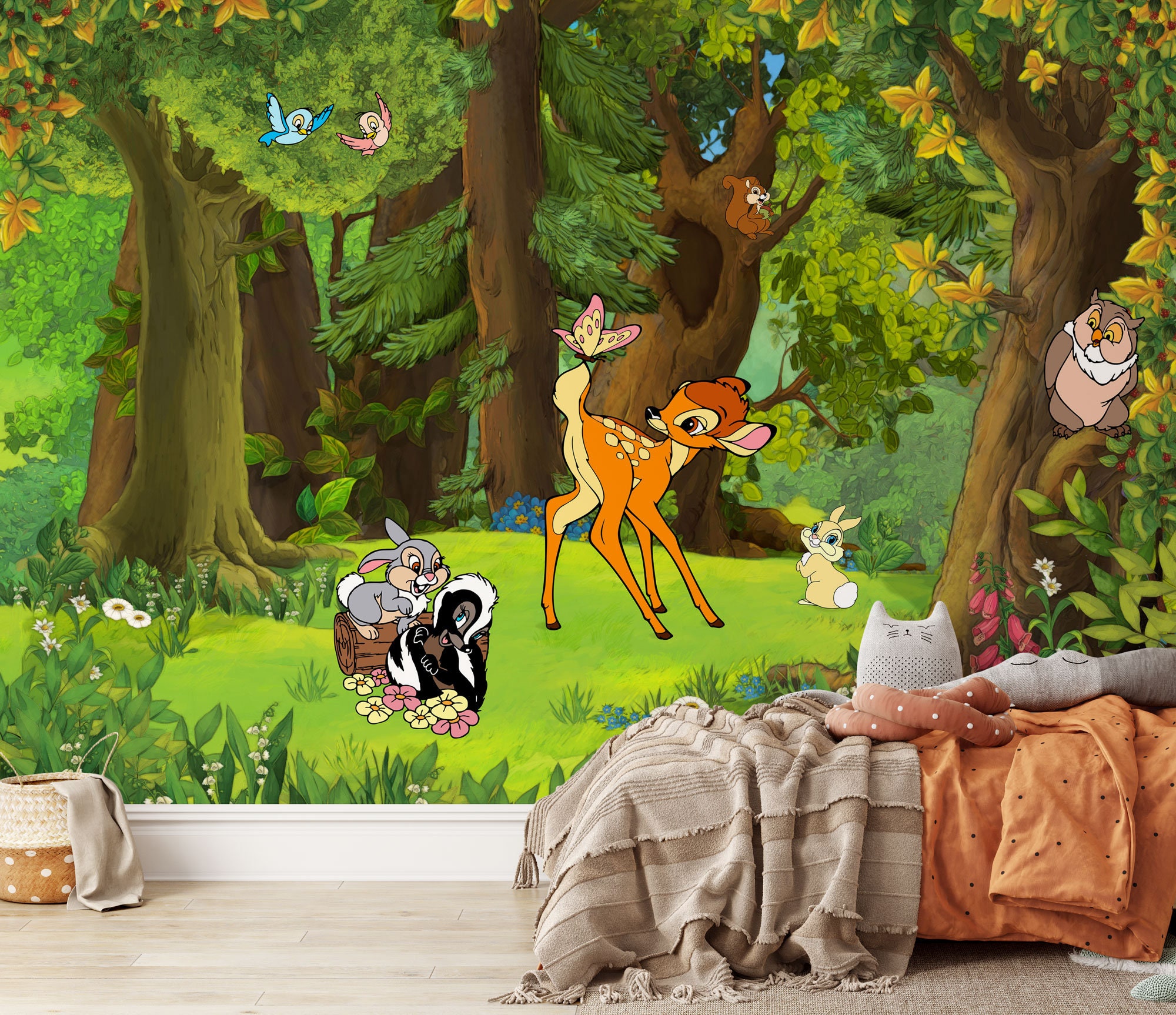 A Life in the Woods Wall Mural Bambi Wallpaper Nursery - Etsy Sweden A Life in the Woods Wall Mural Bambi Wallpaper Nursery - Etsy Sweden