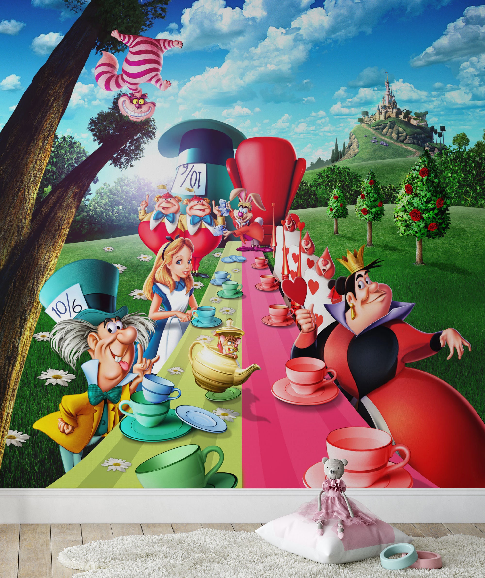 Alice Au Pays Des Merveilles Fond D écran murale du Tea Party Alice au pays des merveilles Fond - Etsy France