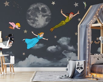 Peter Pan Wallpaper Etsy