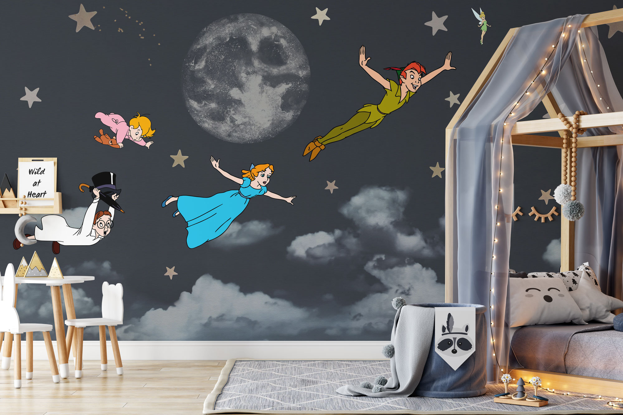 Peter Pan Wall Mural Neverland Wallpaper Nursery Decor - Etsy