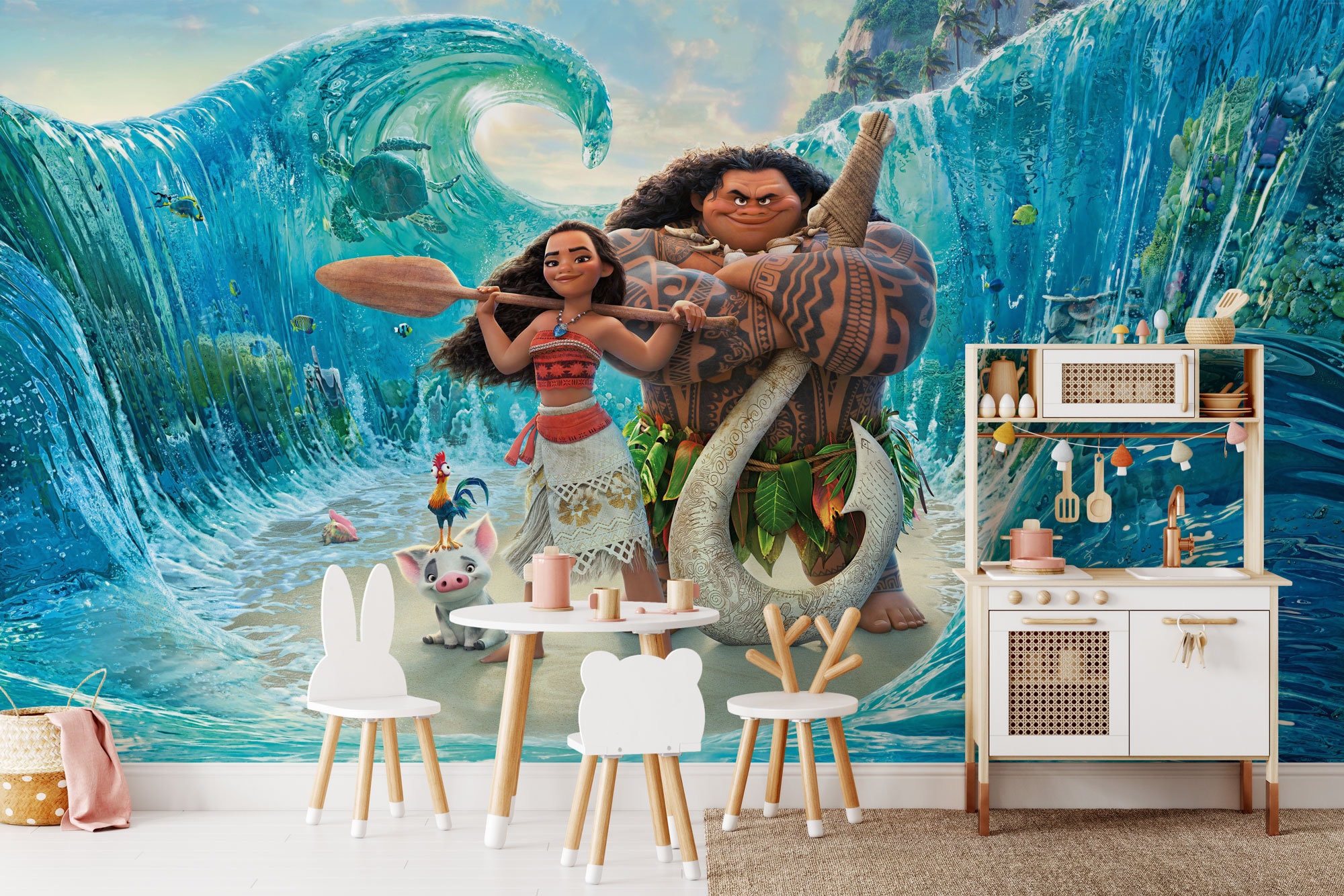 Moana Wall Mural Moana Wallpaper Moana Wall Decor Nursery Decor