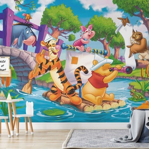 Winnie the Pooh and Friends Pirates Wall Mural / Winnie the Pooh Wallpaper / Nursery Decor / Children Wallpaper Ref 011