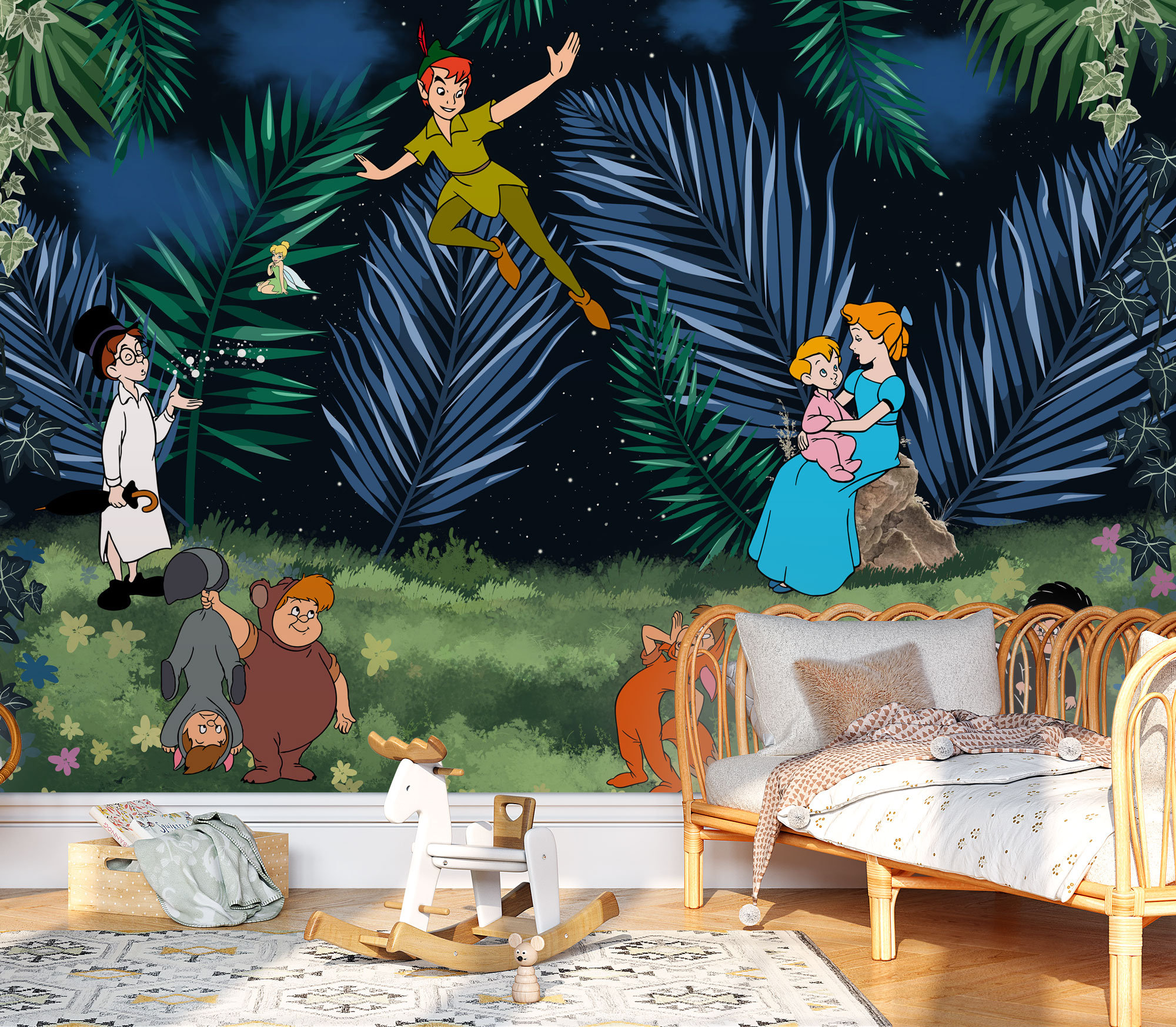 Peter Pan Wall Mural Neverland Wallpaper Nursery Decor Children
