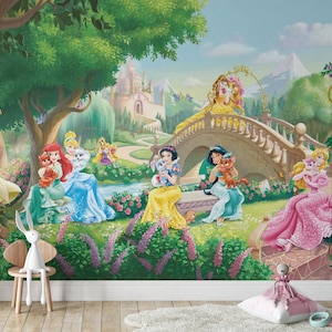 Carta da parati principessa / Carta da parati principessa / Decorazione per la cameretta / Carta da parati per bambini Rif 027