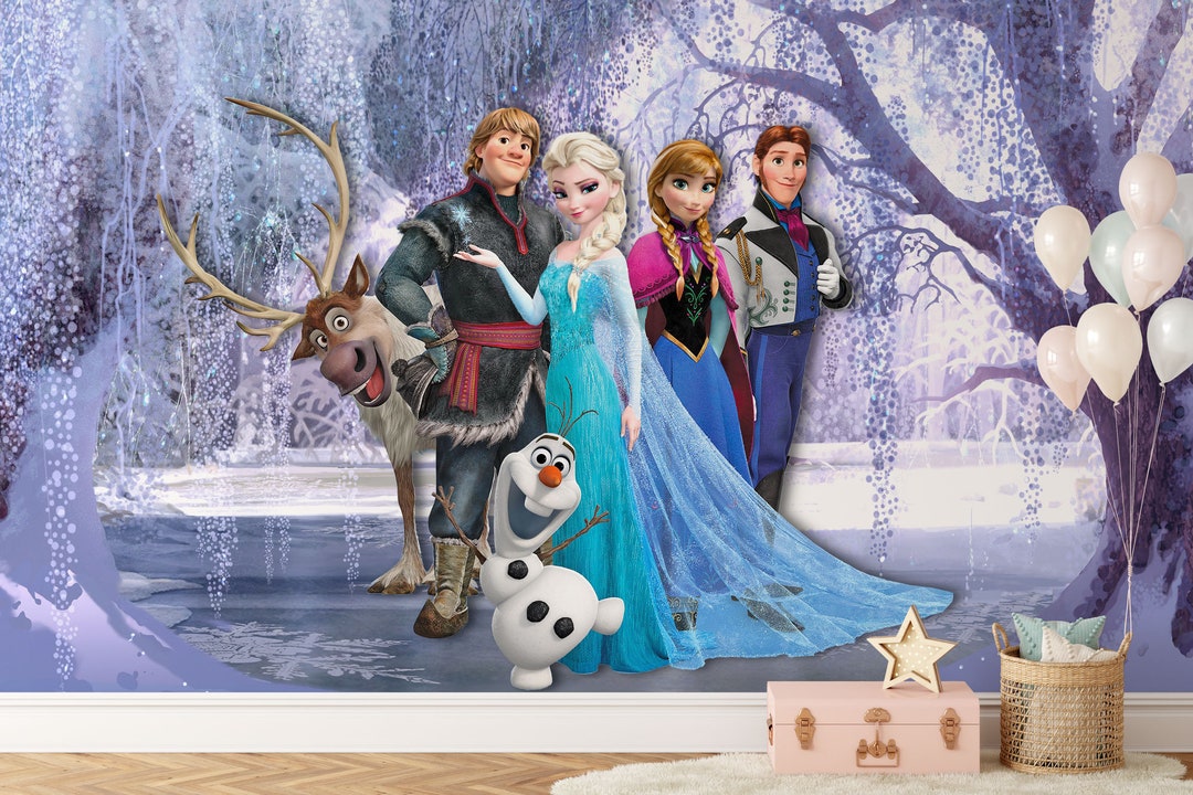 Frozen Wall Mural Frozen Wallpaper Frozen Wall Decor Nursery Decor
