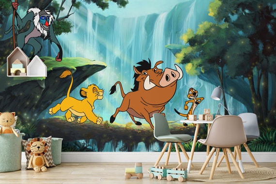 Sticker mural Simba and Nala de Komar®, Disney