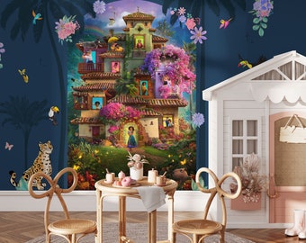 Encanto Wall Mural | Casa Madrigal Wallpaper | Mirabel and Isabela Nursery Decor | Casita's Magic Wall Mural | Children Wallpaper Ref 111