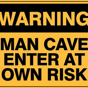 Man Cave-Schild Aus Aluminium – 30,5x20,3 Cm, Mit Lustigem Spruch, Für Garage & Keller