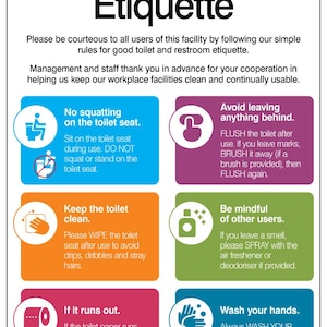 職場向けトイレエチケットポスター（デジタル商品）
