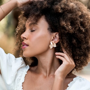 Orchids Earrings Gold