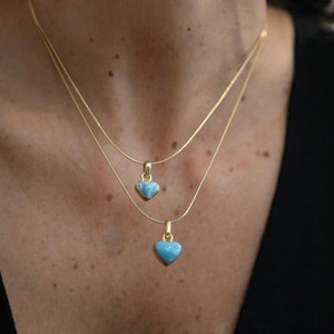 Larimar Heart Gold Necklace big