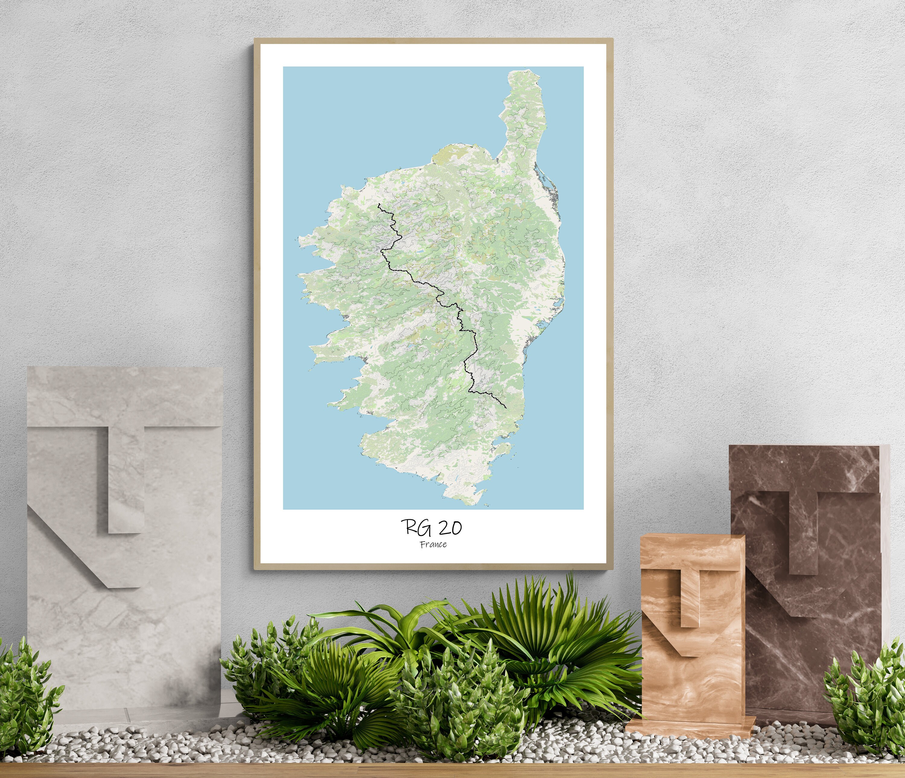Digital GR20 Topographic Map Print Corsica Regional Nature Etsy