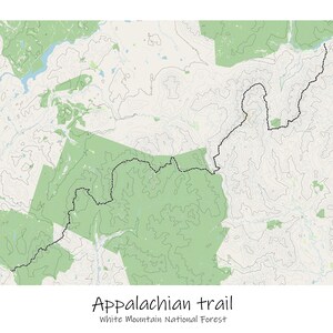 Appalachian Trail Topographic Map Poster White Mountain Etsy Il 300x300.5329363776 349y 