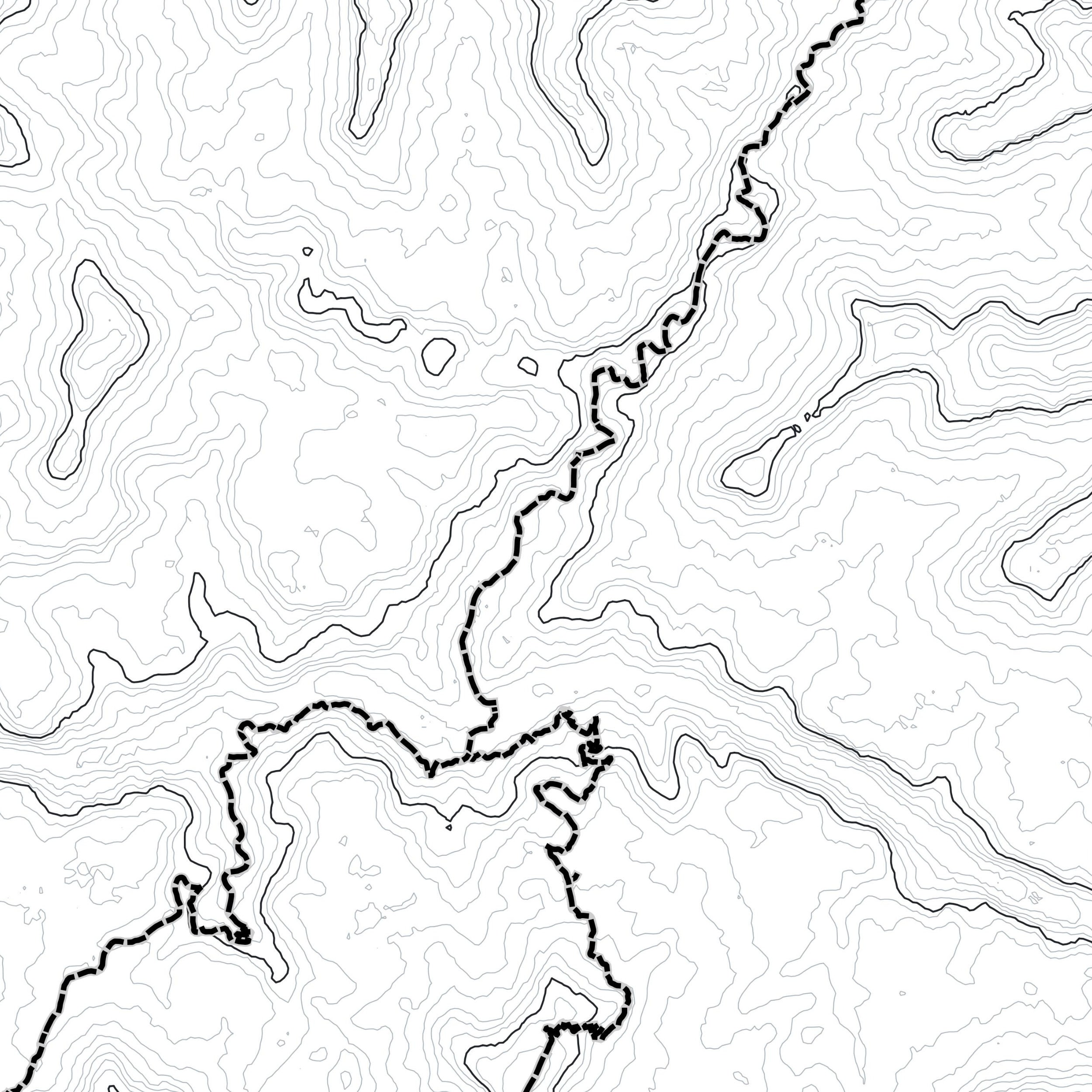 Rim to Rim Trail Topographic Map Poster, Arizona Grand Canyon Trail ...