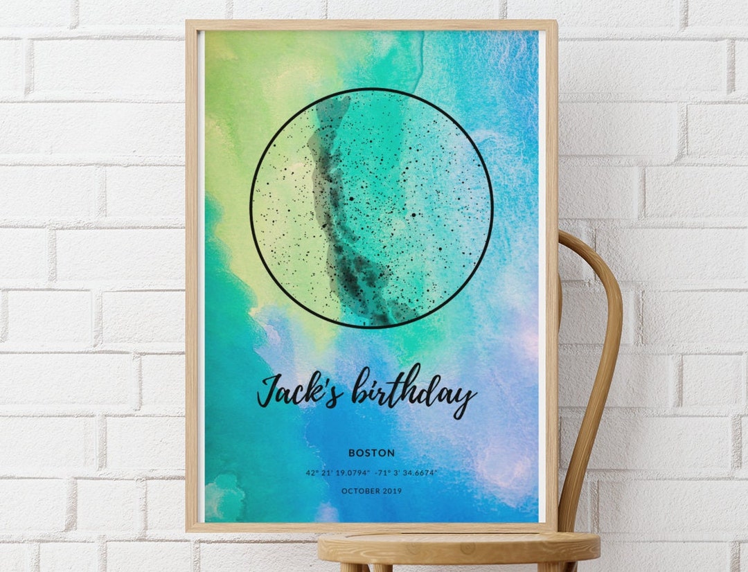 Digital Custom Star Map Print Custom Star Map by Date Night Etsy