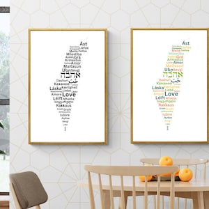 Israel Love Map Print, Jüdische Peace Map Art Poster, Jerusalem Jüdisch, Country Map Art, Raum Wand Büro Dekor, Gedrucktes Poster, Einzigartiges Geschenk