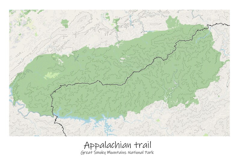 Appalachian Trail Topographic Map Poster Great Smoky Mountains Il 794xN.5330575642 Bwzc 