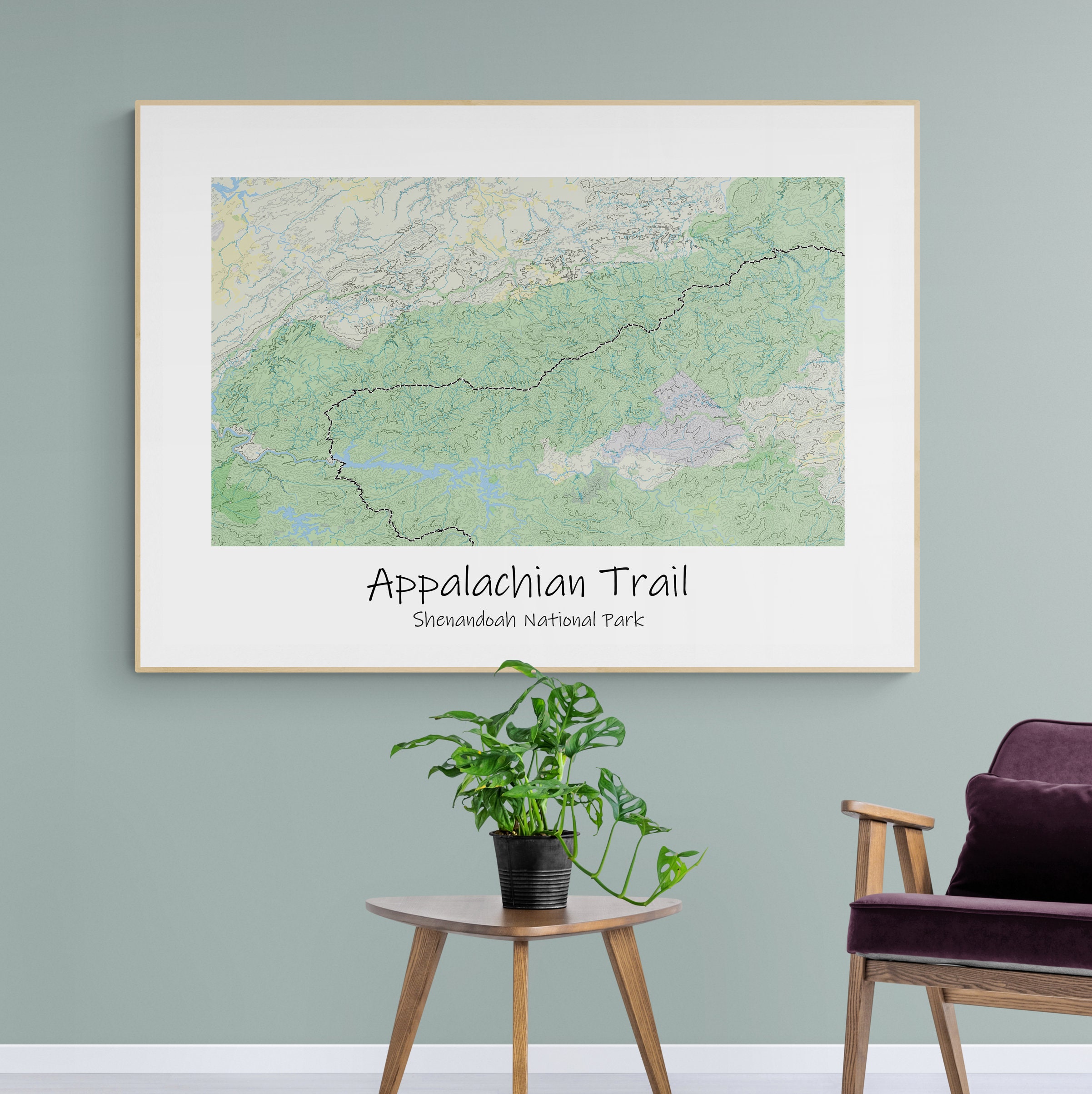 Appalachian Trail Topographic Map Poster Shenandoah Trail Hiking Il Fullxfull.3584207863 3wx9 