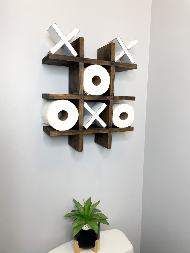 Tic Tac Toe Bath Roll Holder Unique Gifts Toilet Paper Etsy Canada