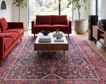 Turkish Area Rug, Multi Size, For Living Room, Diningroom Rug, Blue Traditional Carpet, Folk Aging Kilim, Inspired Rug for a Cozy Home