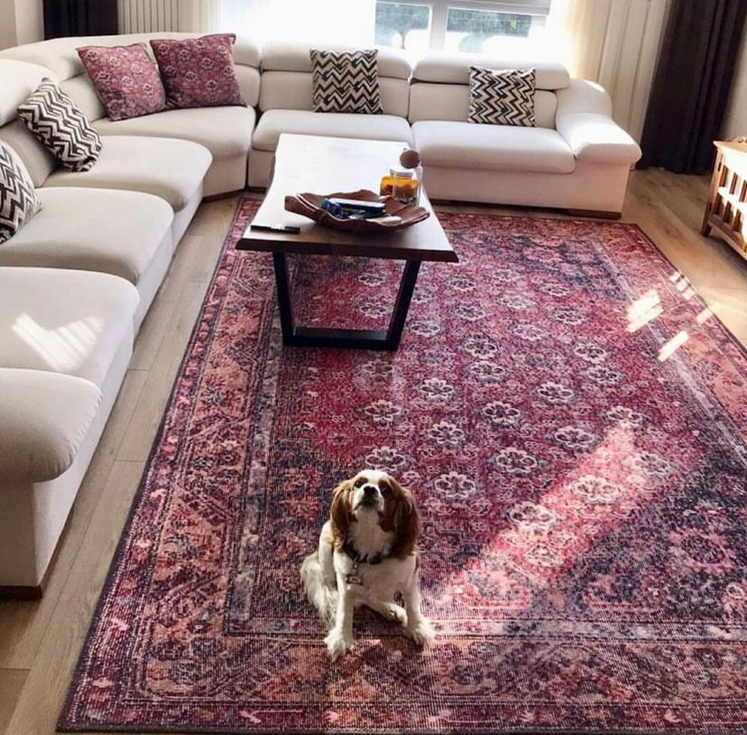 Rustic Area Rug,red/brown Turkish Rug, Farmhouse Carpet, Ethnic Style ...