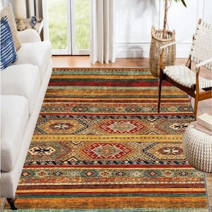 Turkish Kilim, Folk Aging Rug, Tribal Style Carpet,Rug for Corridor and Bedroom, Inspired Area Rug, Stairs Carpet, Colorful Ethnic Rug