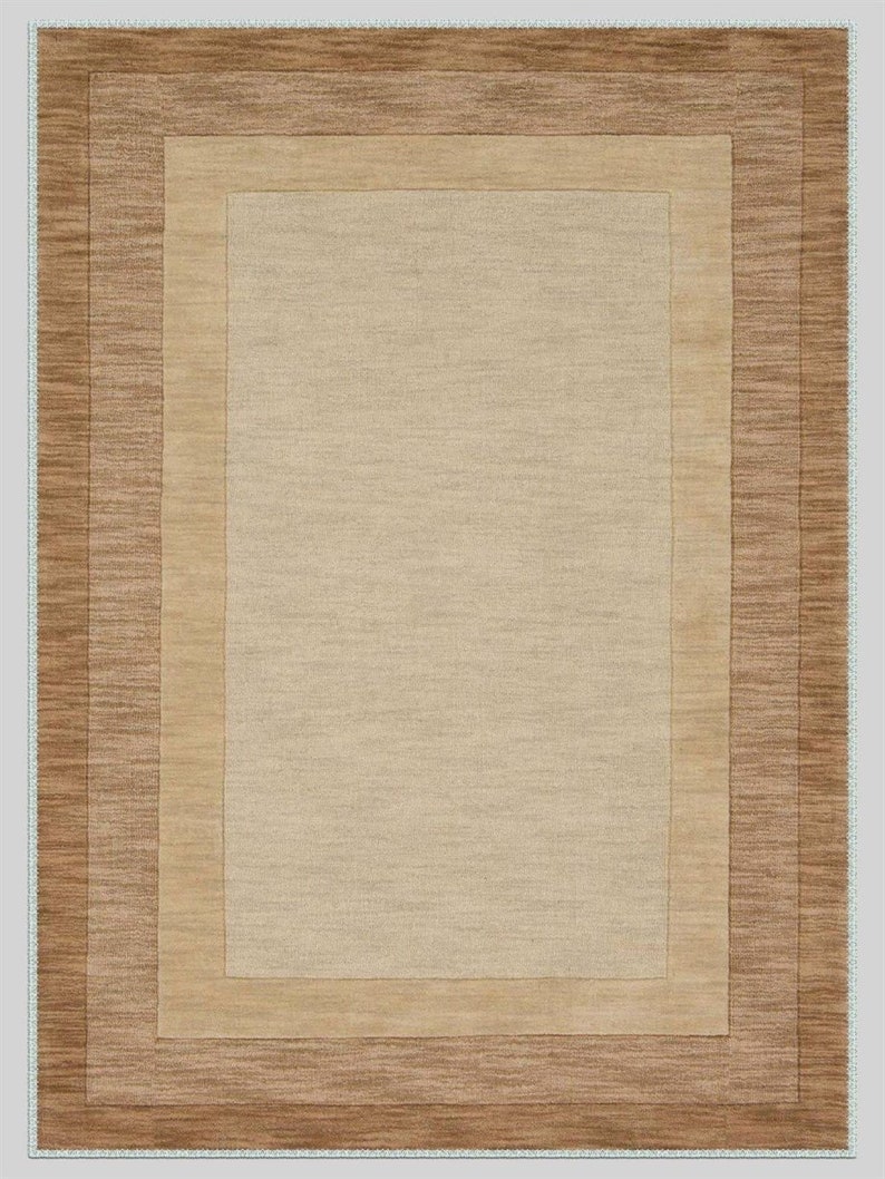 Latte Color Area Rug, Turkish Area Rug, Brown Modern Rug, Livingroom
