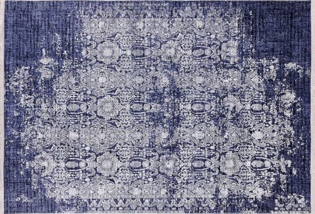 Modern Navy Blue Rug, Turkish Kilim, Multi Size, Livingroom and ...