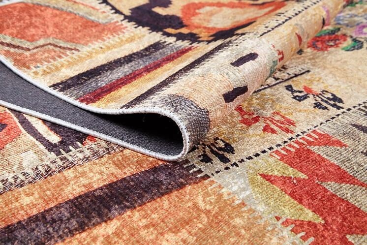 パッチワーク柄ラグ、トルコキリム、ソフトカラーラグ、マルチサイズ