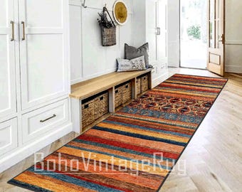 Teppich Läufer, Teppich Läufer, Gelber Teppich, Handgeknüpft, Handgeknüpft, Handgeknüpft, Handgeknüpft