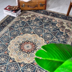 Striped Pattern Living Room Carpet, Avant-garde Carpets, Oriental Rug, Oversize Turkish  Style Rug for Boho Decor, Exquisite Design